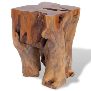 Handmade Solid Teak Wood Stool - 30 x 30 x 40cm