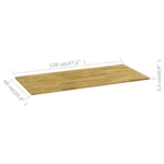 Table Top Solid Oak Wood - Rectangular - 120 x 60cm