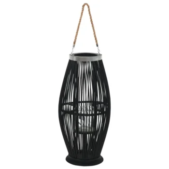 Bamboo Lantern - Black - Large - 29 x 60cm