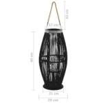 Bamboo Lantern - Black - Large - 29 x 60cm