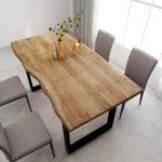 Wooden Dining Table - Acacia Wood -180 x 90 x 76cm