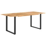 Wooden Dining Table - Acacia Wood -180 x 90 x 76cm