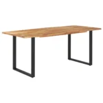 Wooden Dining Table - Acacia Wood -180 x 90 x 76cm