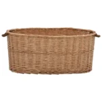 Natural Willow Firewood Basket With Carrying Handles - 78 x 54 x 34cm