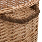 Natural Willow Firewood Basket With Carrying Handles - 78 x 54 x 34cm