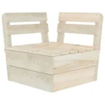 Garden 2-Seater Pallet Sofa - Impregnated Spruce Wood - 60 x 60 x 65cm