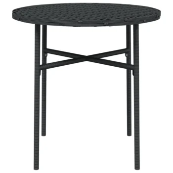 PE Rattan Tea Table - Round - Black - 45 x 45cm