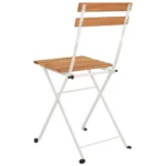 4 Folding Bistro Chairs - Acacia Wood - Steel