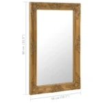 Wall Mirror Baroque Style - Gold - 50 x 80cm