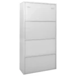 Steel Office Cabinet With Sliding Door - Light Grey - 90 x 40 x 180cm