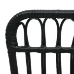 Garden Chair - Poly Rattan - Black - 75 x 53.5 x 90cm