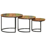 3 Nesting Tables - Solid Reclaimed Wood