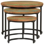 3 Nesting Tables - Solid Reclaimed Wood