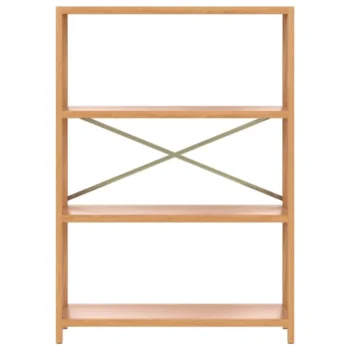 4-Tier Shelf - Solid Oak Wood - 80 x 30 x 112cm