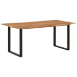 Wooden Dining Table - Acacia Wood -180 x 90 x 76cm