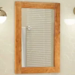 Bathroom Mirror - Solid Acacia Wood - 50 x 70 x 2.5cm