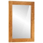 Bathroom Mirror - Solid Acacia Wood - 50 x 70 x 2.5cm