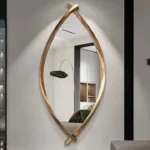 Handcrafted Cherry Wood Oval Design Gajgamani Mirror -160 - 170cm