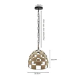 Hemp Dome Shape Ceiling Pendant Light - Rope Hanging Light - L95cm