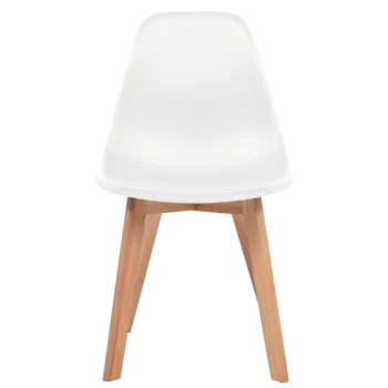 x6 Ergonomic Dining Chairs - White - Plastic - 41 x 45 x 79cm