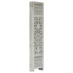 Panel Room Divider - Solid Mango Wood - Hand Carved - Grey - 200 x 165cm