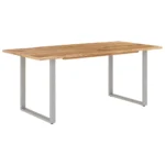 Dining Table With Natural Edges - Acacia Wood - 180 x 90 x 76cm