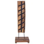 Solid Teak Wood Wine Rack - 6 Bottles - 35 x 35 x 100cm