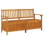 Garden Storage Bench - Solid Acacia Wood - 148 x 62 x 84cm