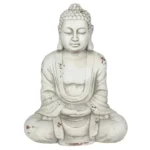 Buddha Decorative Sculpture - White -58 x 44 x 26cm