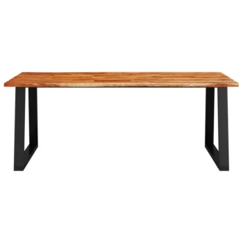 Dining Table With Live Edge - Solid Acacia Wood - 200 x 90cm x 75cm