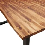 Dining Table With Live Edge - Solid Acacia Wood - 200 x 90cm x 75cm