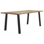 Wooden Dining Table - Acacia Wood - 200 x 90 x 75cm