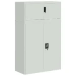 File Cabinet - Light Grey - Steel - 90 x 40 x 145cm