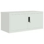 File Cabinet - Light Grey - Steel - 90 x 40 x 145cm