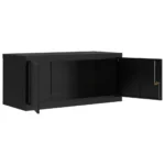 Metal Filing Cabinet - Black - 90 x 40 x 130cm