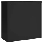 Metal Filing Cabinet - Black - 90 x 40 x 130cm