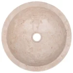 Round Marble Sink - Cream - 40 x 12cm