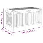 Garden Storage Box - Bamboo - 110 x 52 x 55cm