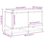 Garden Planter - Impregnated Pine Wood - Steel Frame - 80 x 40 x 50cm