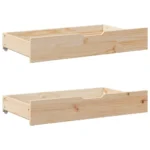 Bed Frame with Storage Drawers - Solid Pinewood - 140 x 200cm