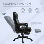 Executive Reclining Office Chair - Black Faux Leather