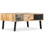 Coffee Table - Solid Reclaimed Teak - 90 x 65 x 40cm