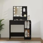 Dressing Table With LED Mirror – Black – 86.5 x 35 x 136cm