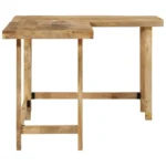 Rustic L-Shaped Desk - Solid Mango Wood - 165 x 110 x 75cm