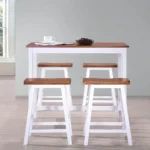 Solid Wood - Bar Table And Stool Set - 5 Pieces