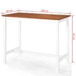 Solid Wood - Bar Table And Stool Set - 5 Pieces