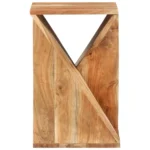 Twisted Design Side Table - Solid Acacia Wood - 35 x 35 x 55cm