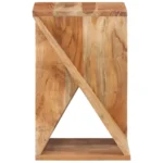 Twisted Design Side Table - Solid Acacia Wood - 35 x 35 x 55cm
