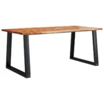 Dining Table With Live Edge - Solid Acacia Wood - 180 x 90 x 75cm