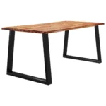 Dining Table With Live Edge - Solid Acacia Wood - 180 x 90 x 75cm